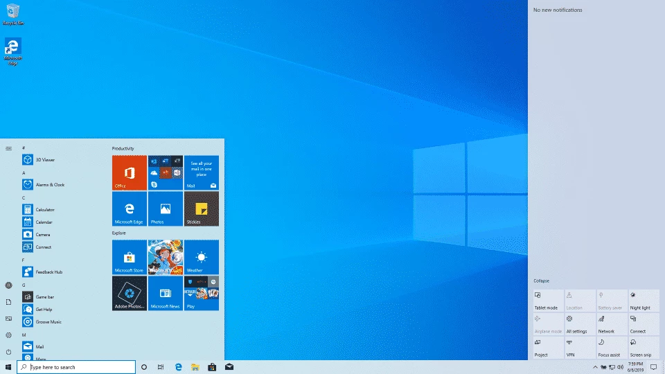 Windows 10 — skärmbild 1